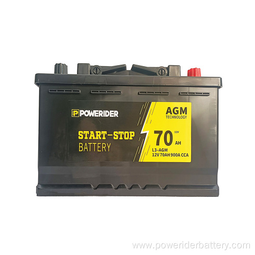 12v 70ah lead acid agm start stop battery